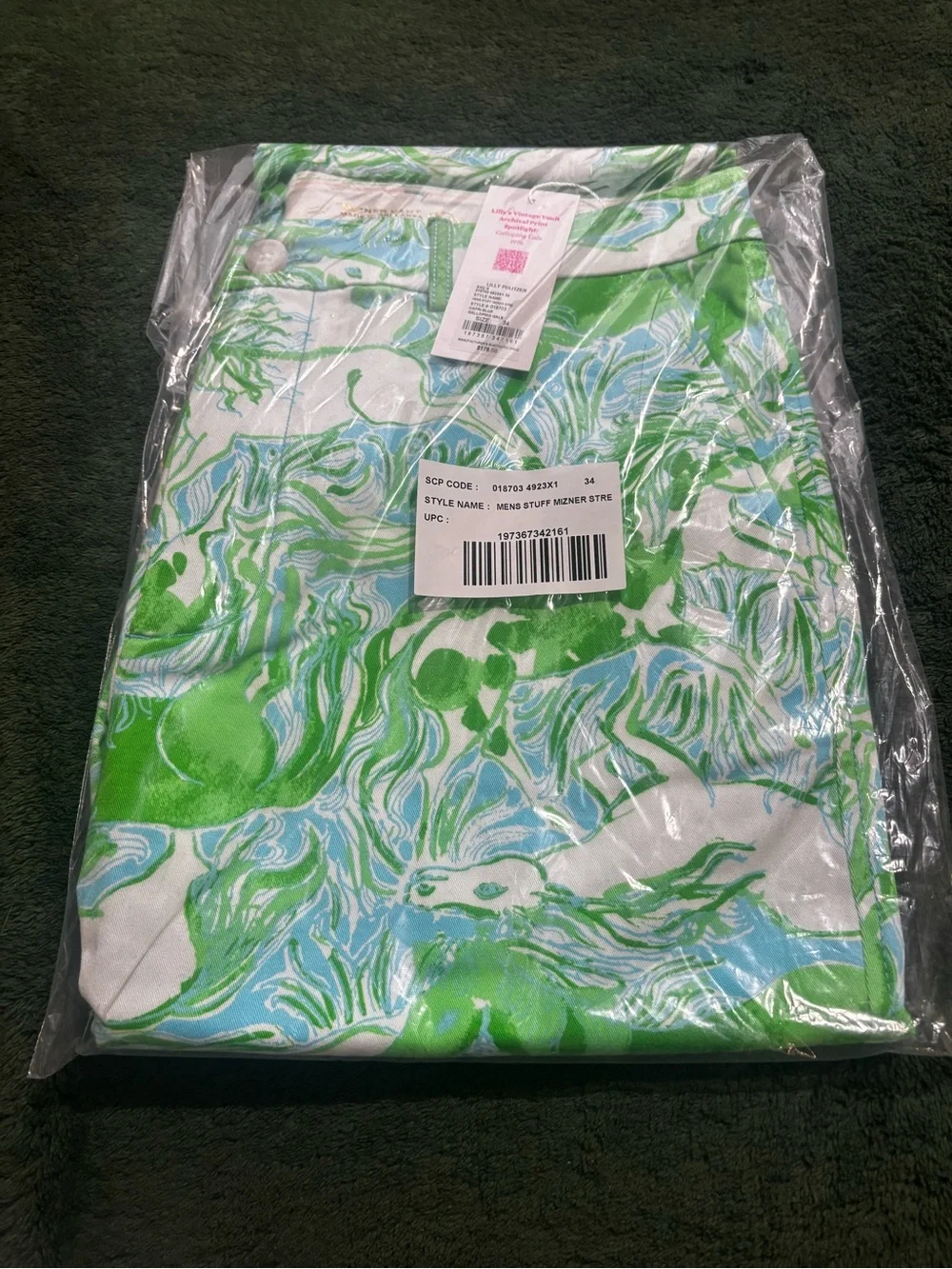 Lilly Pulitzer Men's Stuff Mizner Pants Stretch 40 Galloping Gals Horses NWT